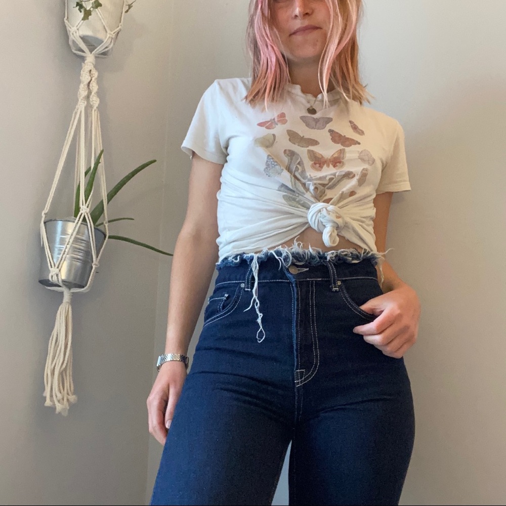 Raw hem straight leg Topshop Jeans